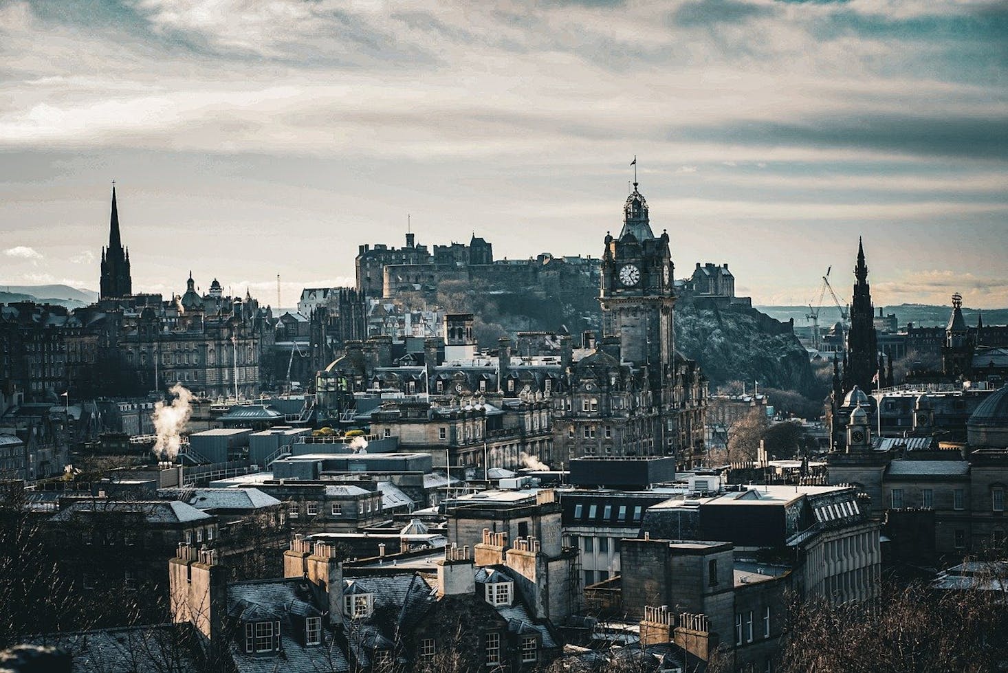 Panoramic view of West End, a historic city with prominent landmarks