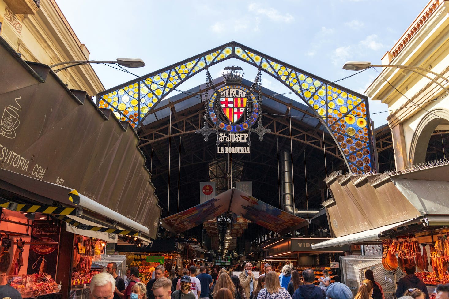 Luggage Storage at Mercado La Boqueria in Barcelona.