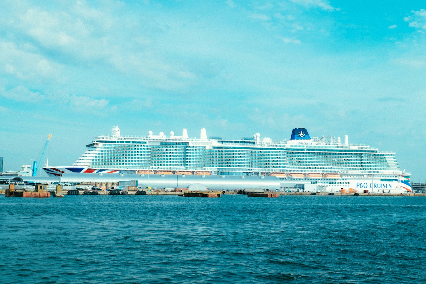 Cruise ship docked at Southampton Cruise Terminal