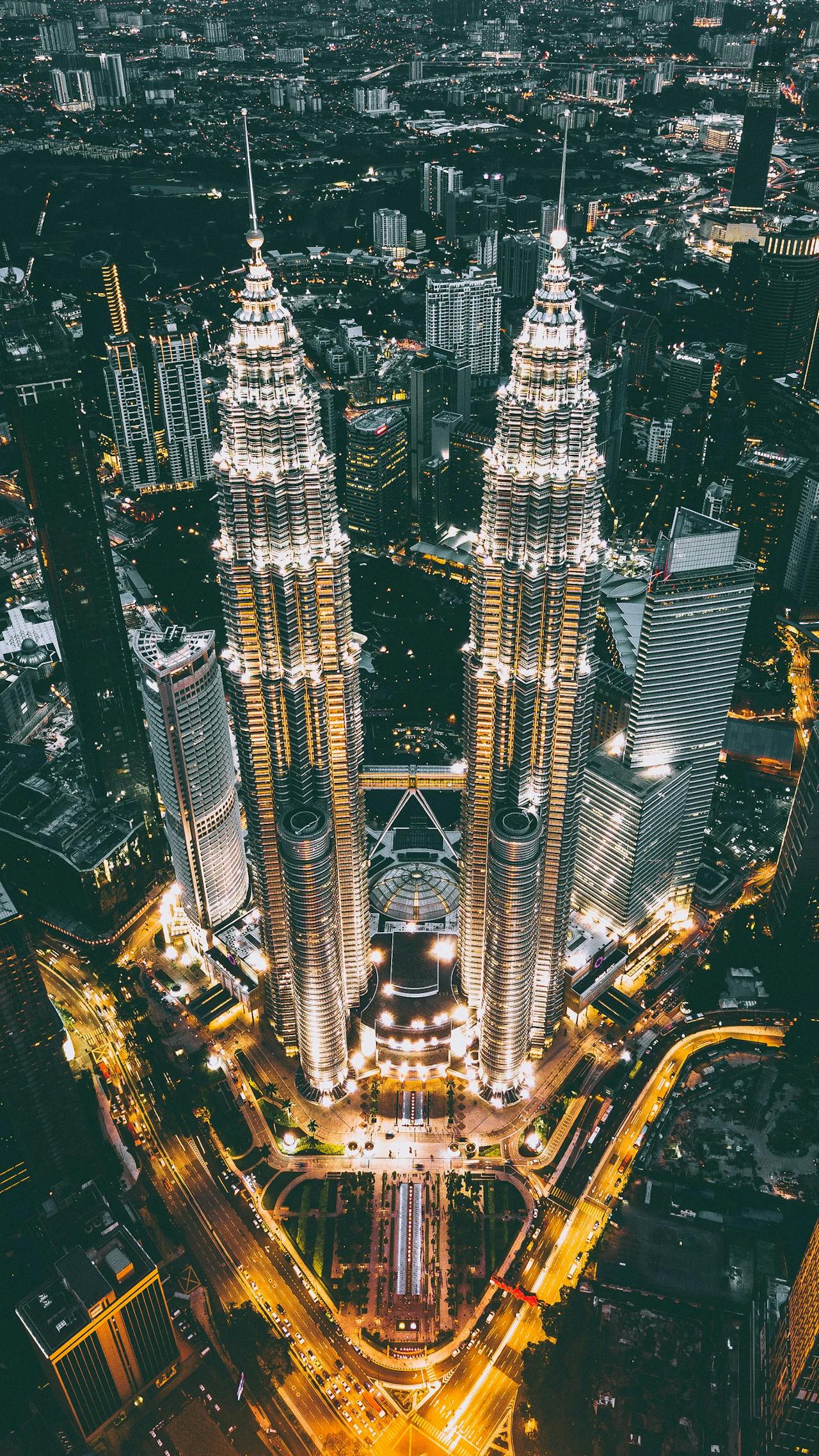 Vue sur les tours jumelles de Kuala Lumpur