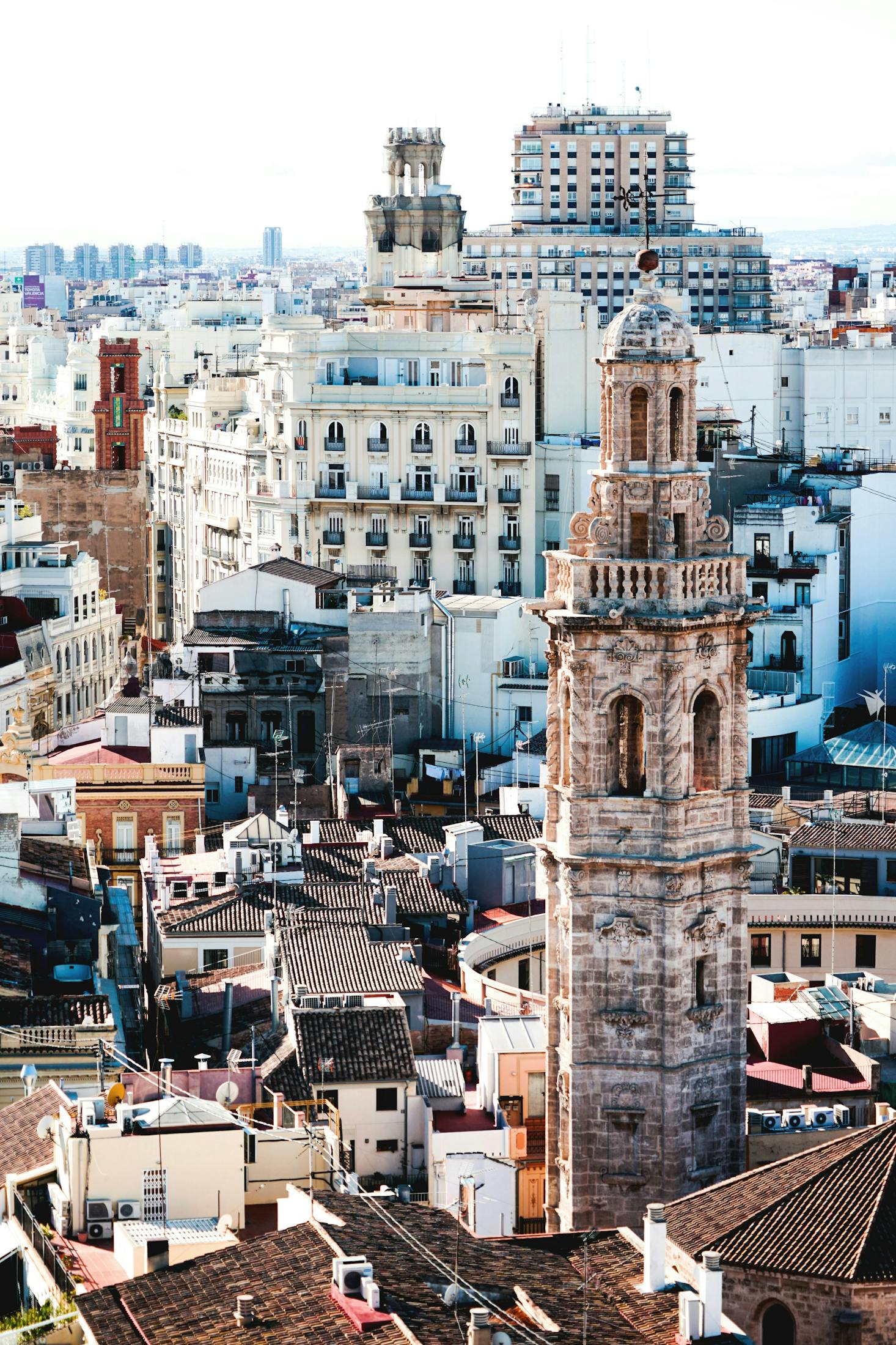 A stunning view of Valencia's Old Town, with its mix of historic and modern architecture