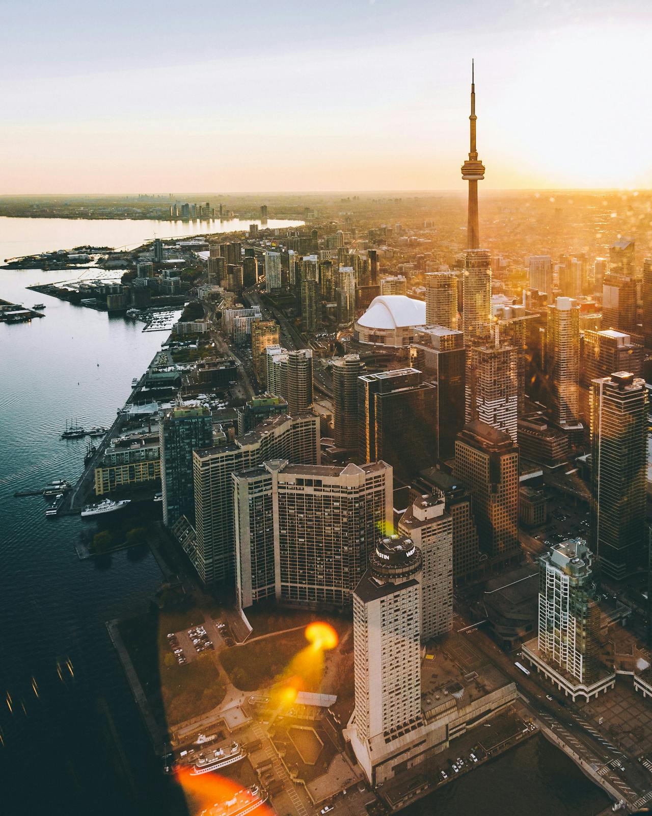 vue aérienne sur la tour de Toronto, Canada