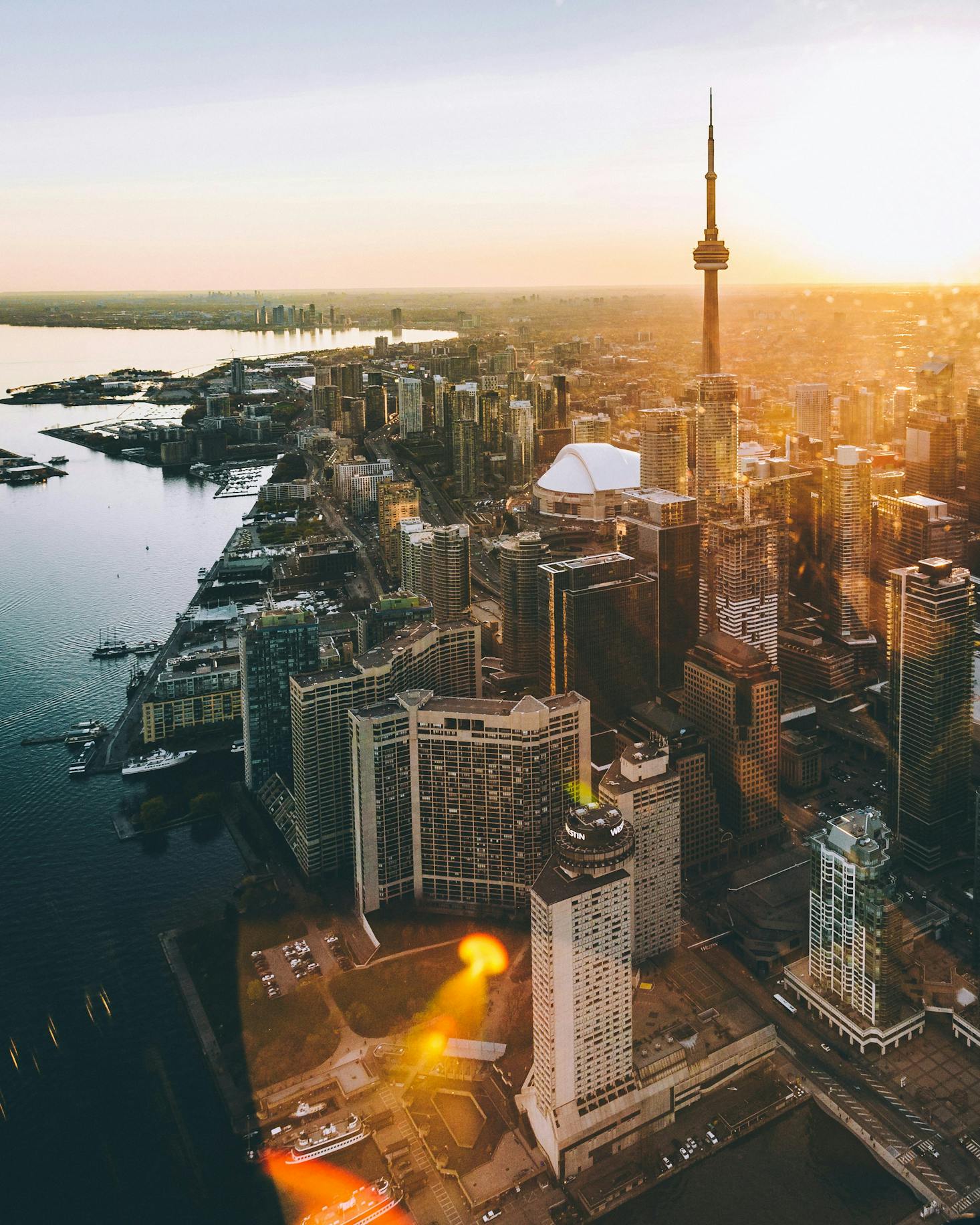 vue aérienne sur la tour de Toronto, Canada