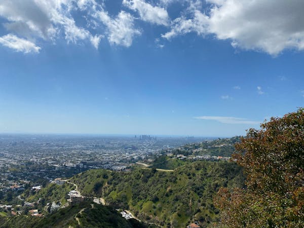 ville vue depuis une colline à Los Angeles, USA