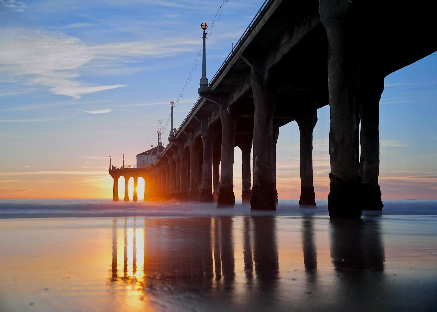 The Manhattan Beach Pier at sunset