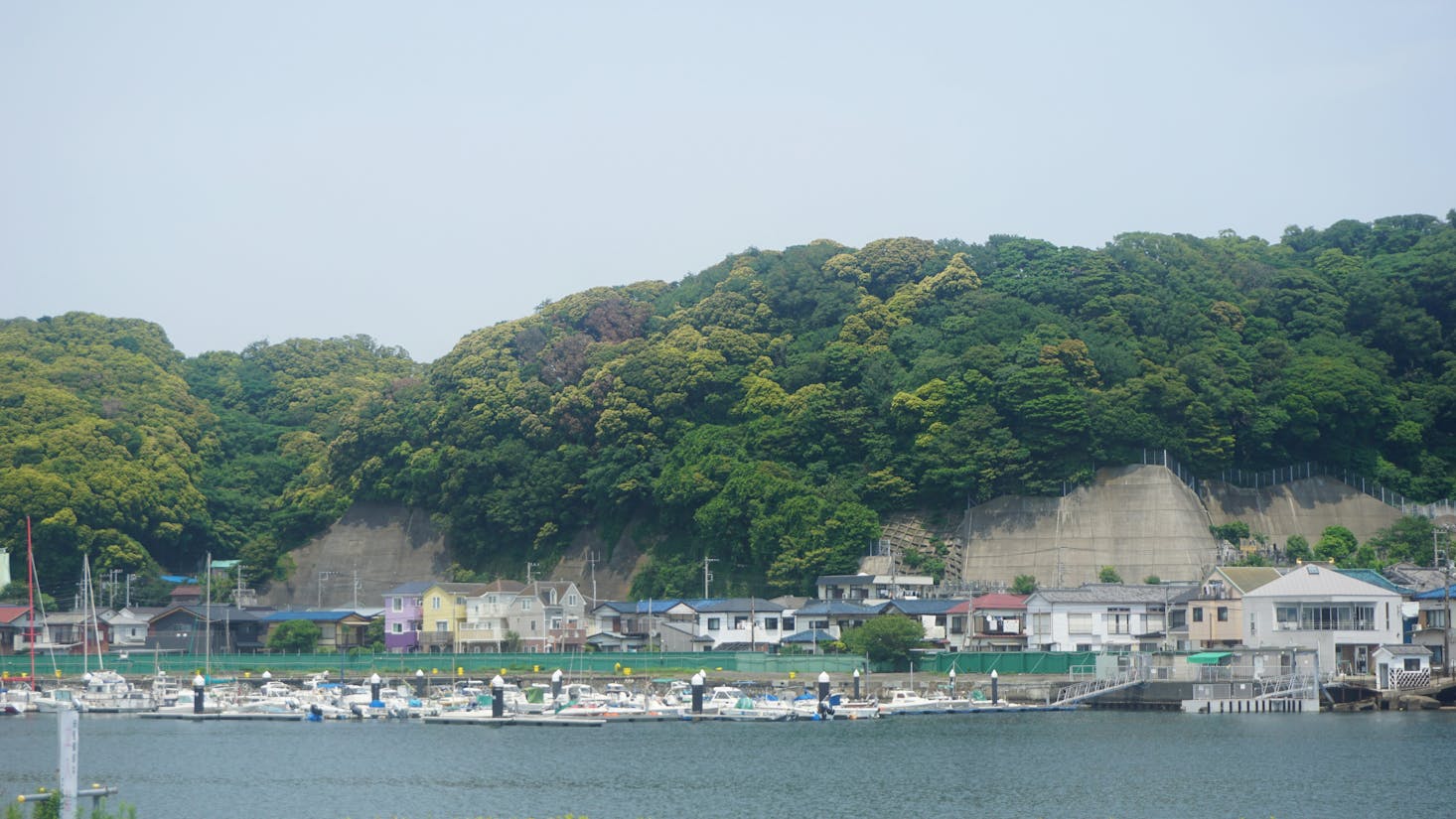 The houses and boats of the Miura Pennisula in Kanagawa, Japan