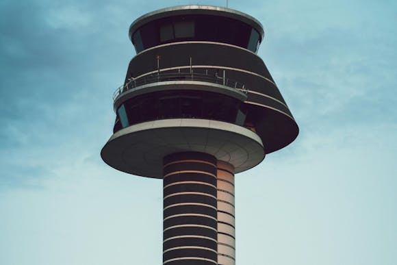 Top of the control tower at Stockholm Arlanda Airport