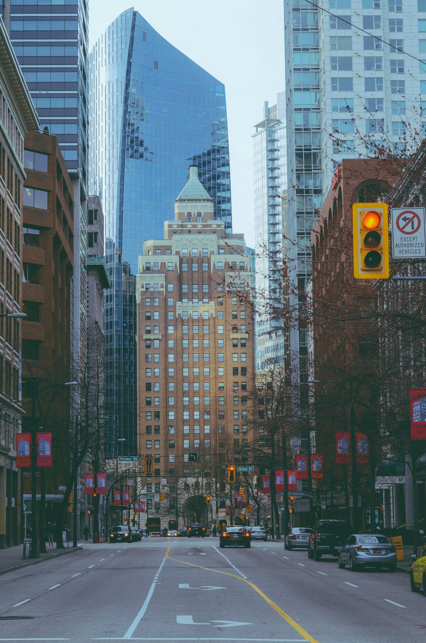 Tall buildings in downtown Vancouver during the day