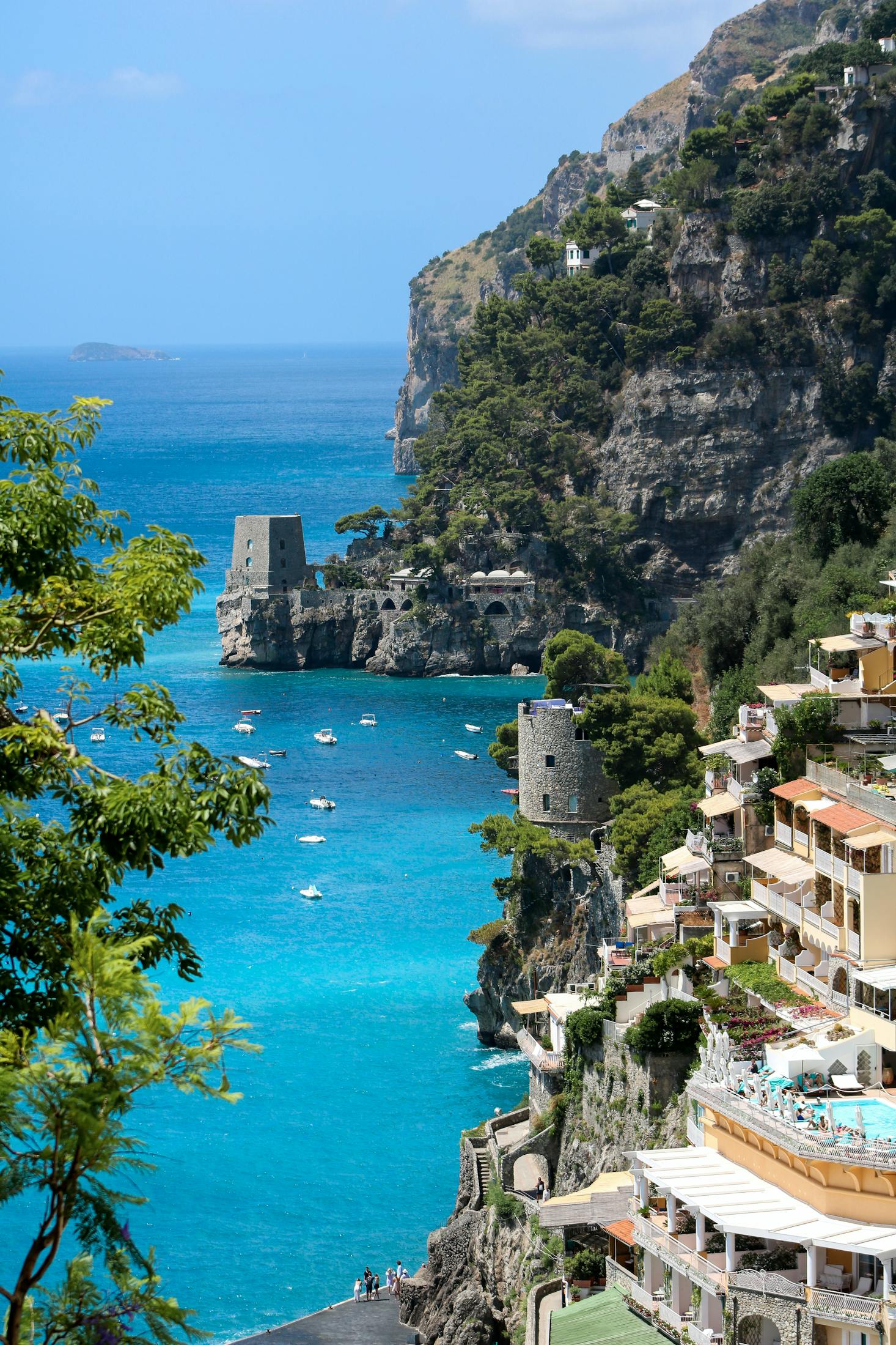 Cliffs with sea views on the Amalfi Coast