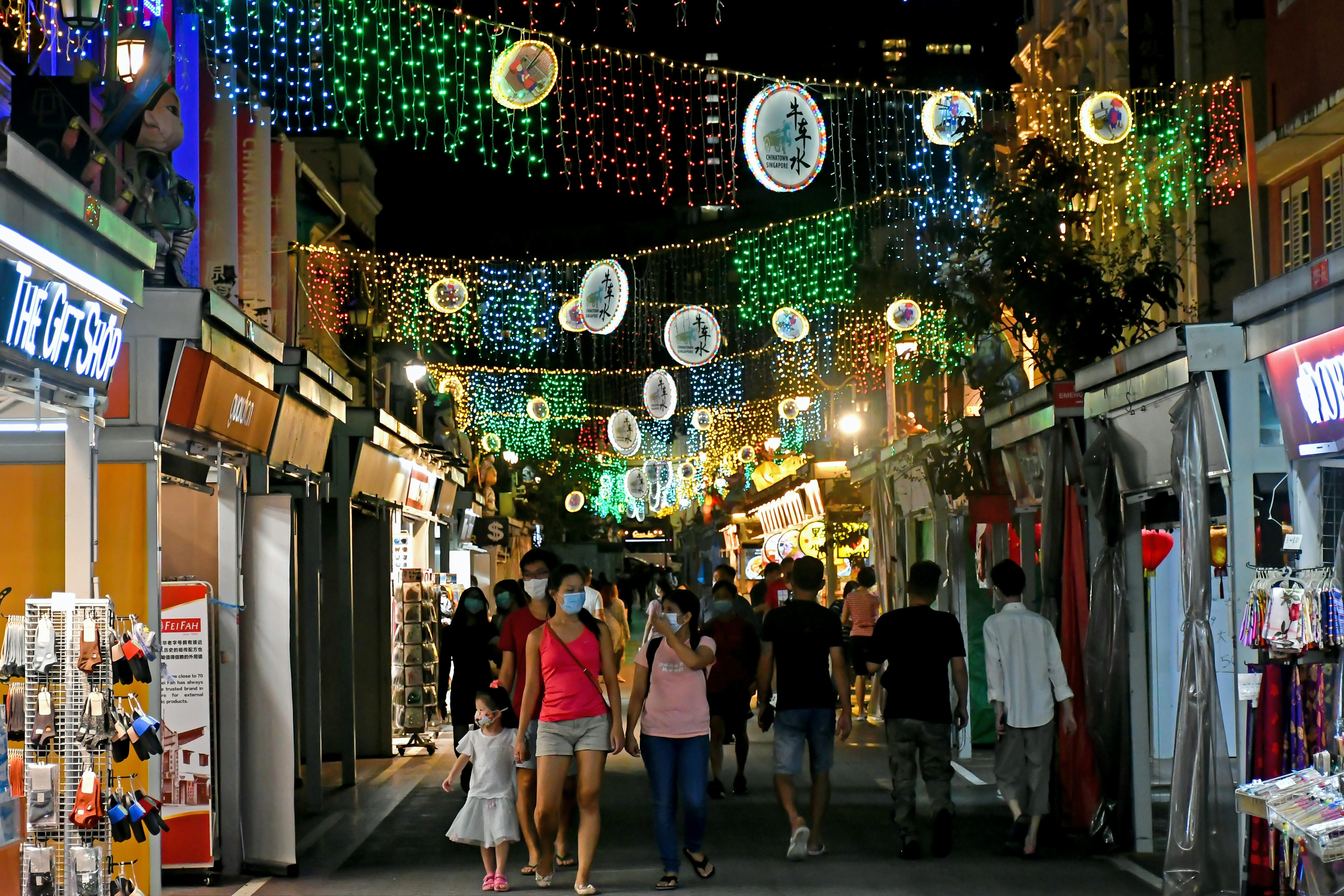Market shopping in Singapore