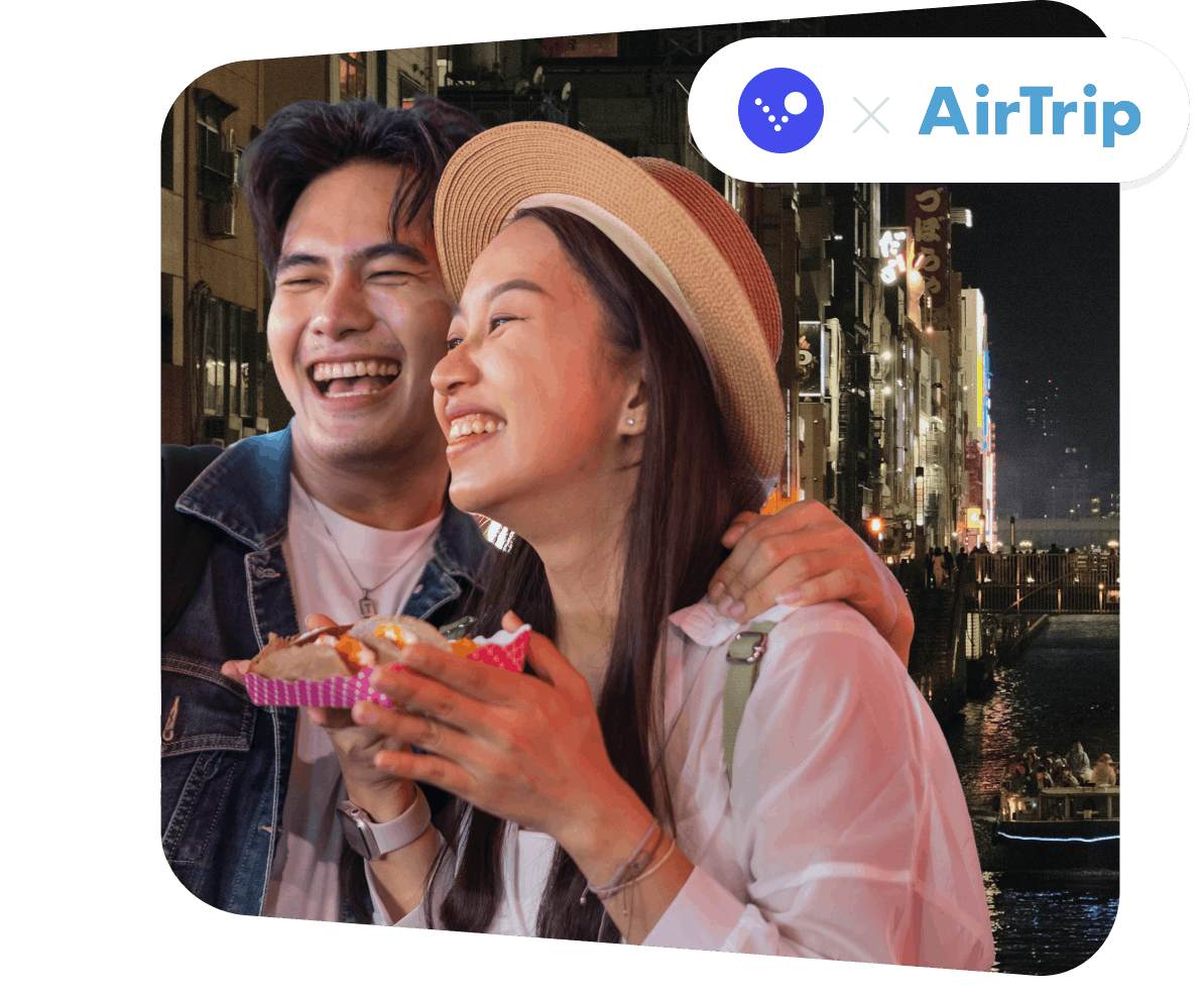 Picture of couple enjoying their time after dropping off their bags Picture of couple enjoying their time after dropping off their bags