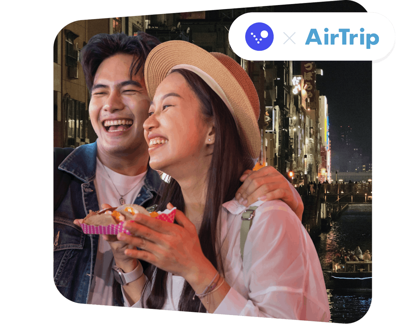 Picture of couple enjoying their time after dropping off their bags