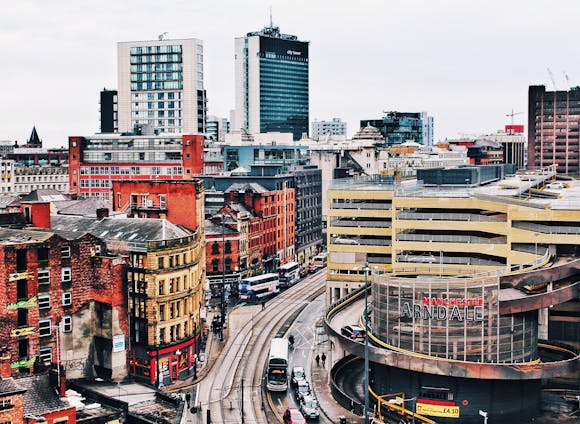 view of Manchester from rooftop