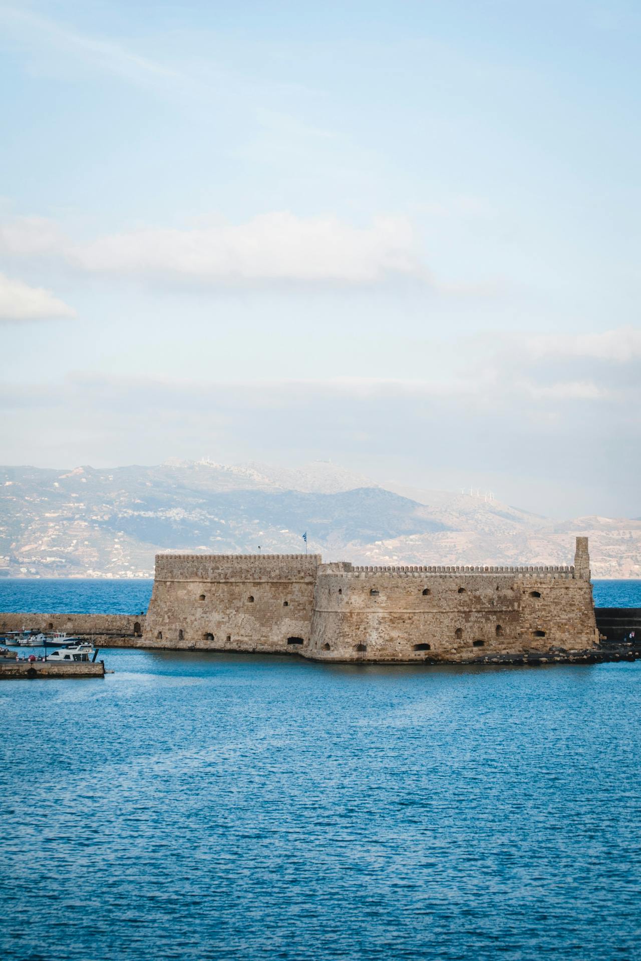 Koules Fortress in Heraklion sits on the waterfront Koules Fortress in Heraklion sits on the waterfront