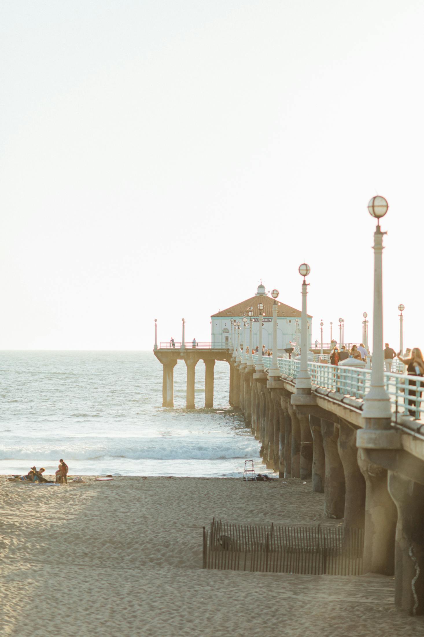 The pier in LA's Manhattan Beach on a misty day