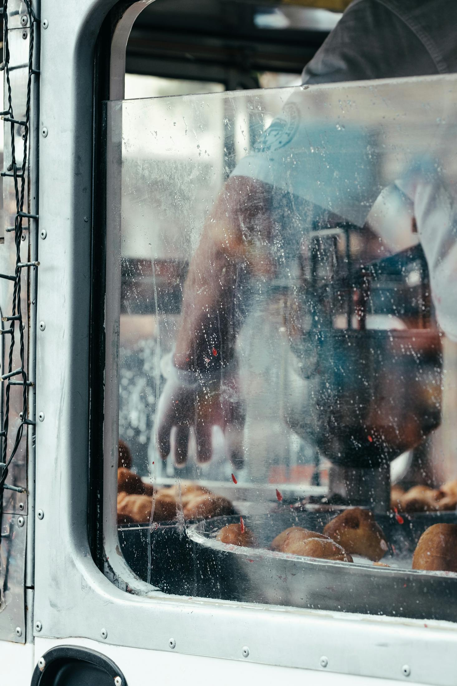 A butcher shop with a foggy window at Queen Victoria Market in Melbourne