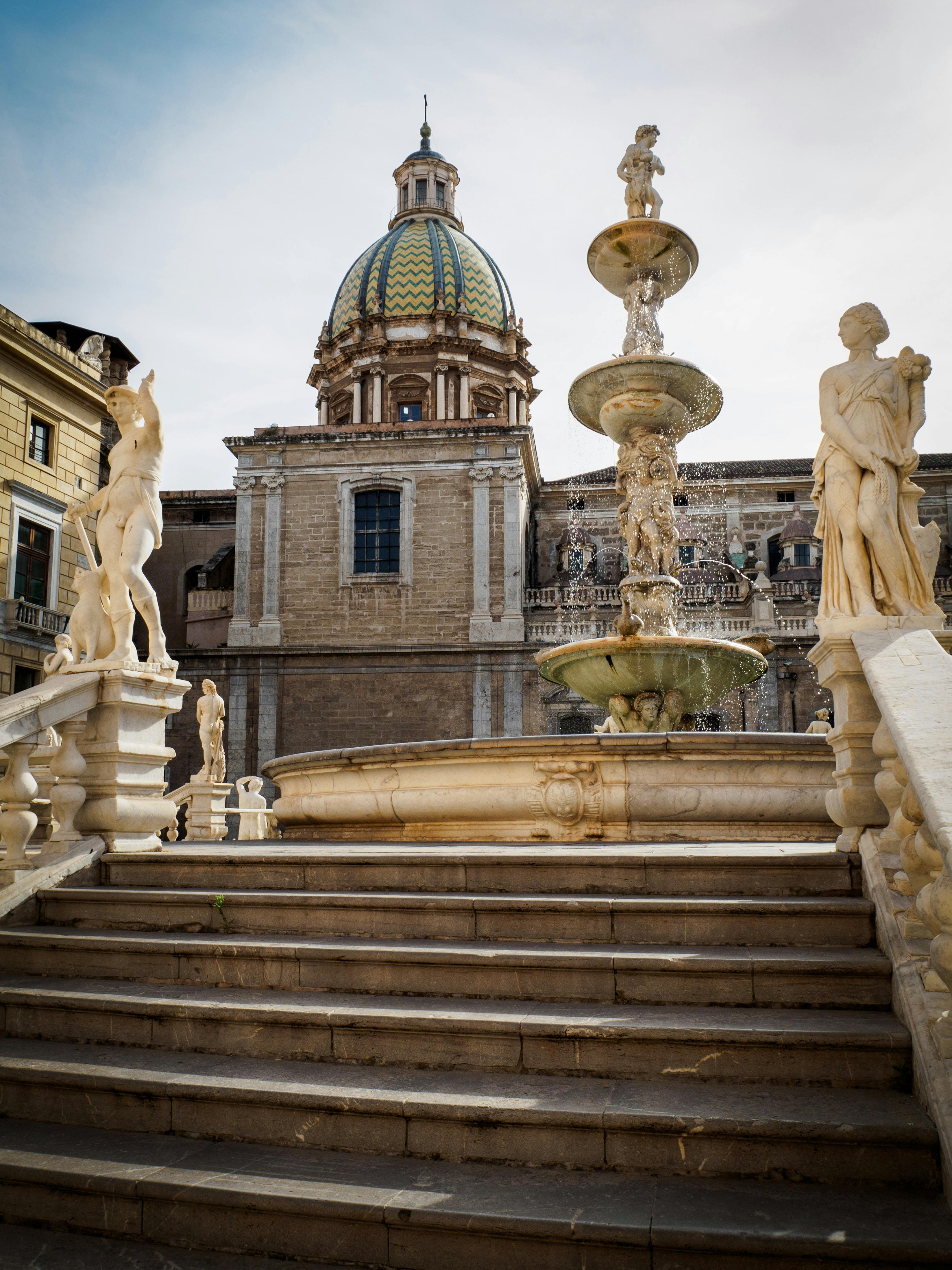 Steps to Piazza Pretoria in Palermo