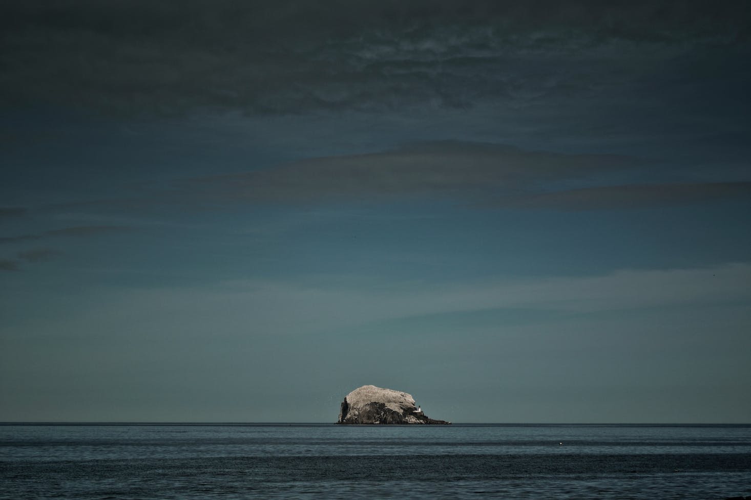 View of Bass Rock near Edinburgh