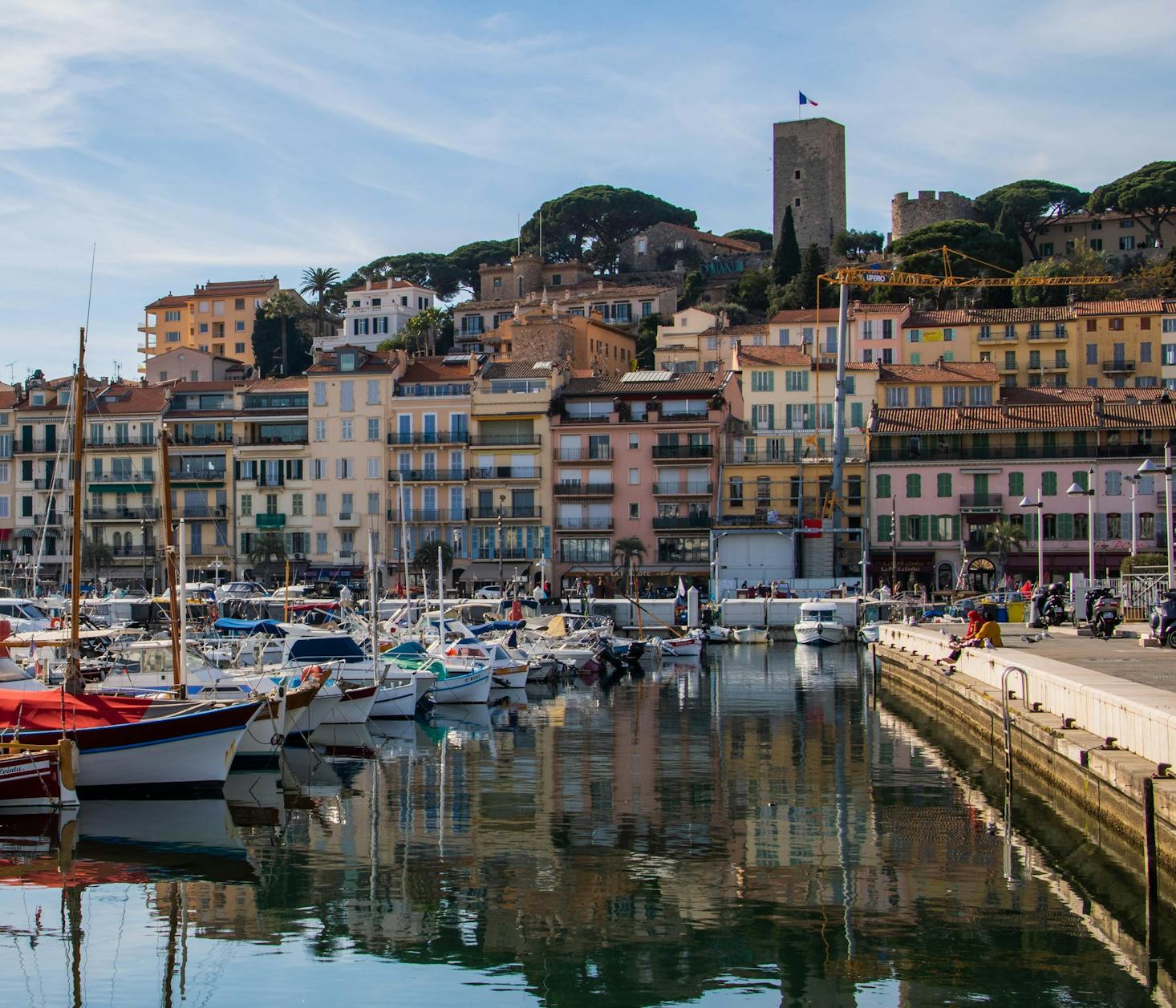 The waterfront on a sunny day in Cannes