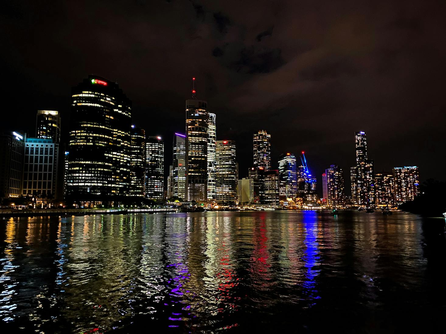 City view in Brisbane at night