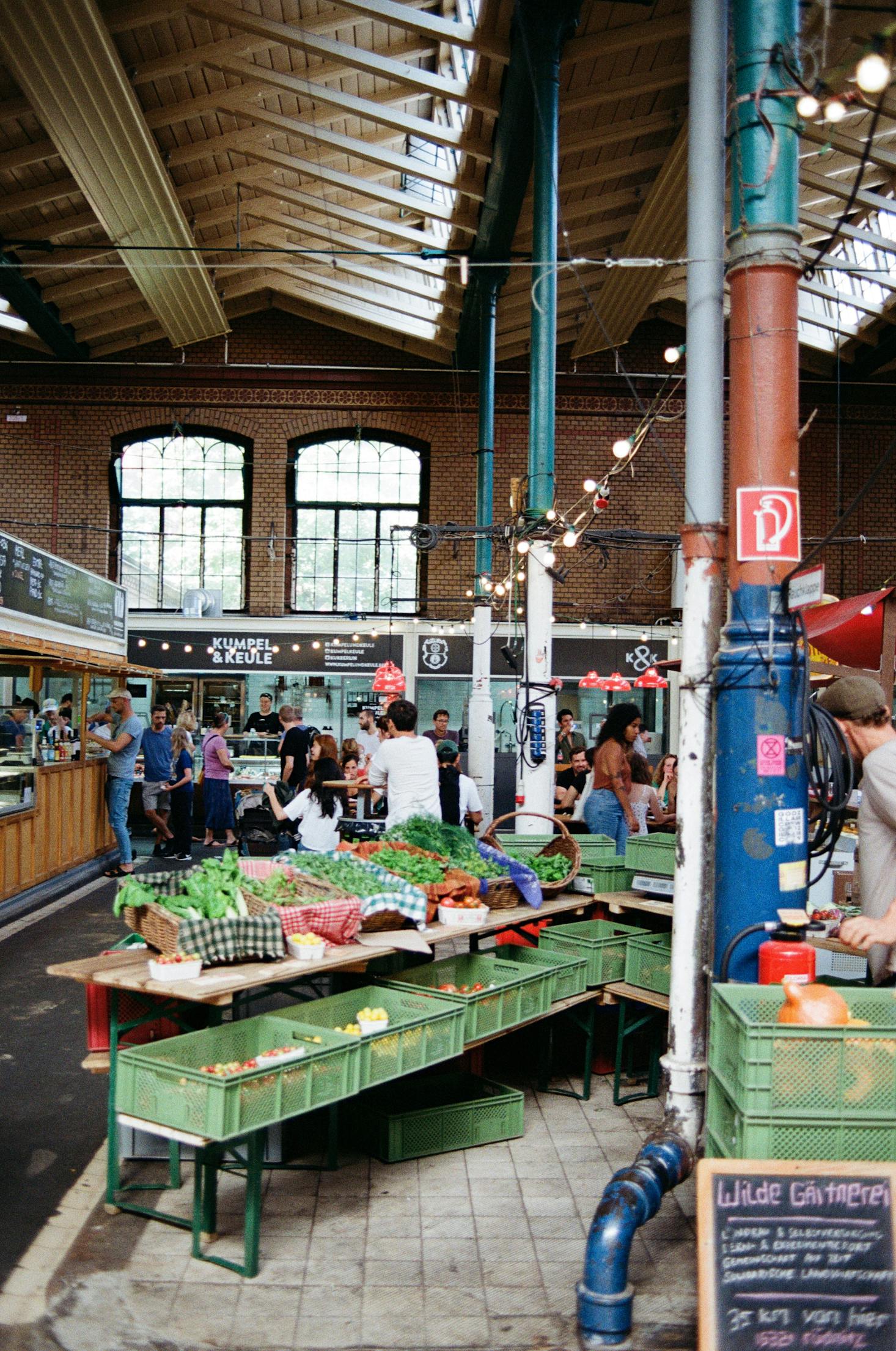 Market hall in Berlin, Germany