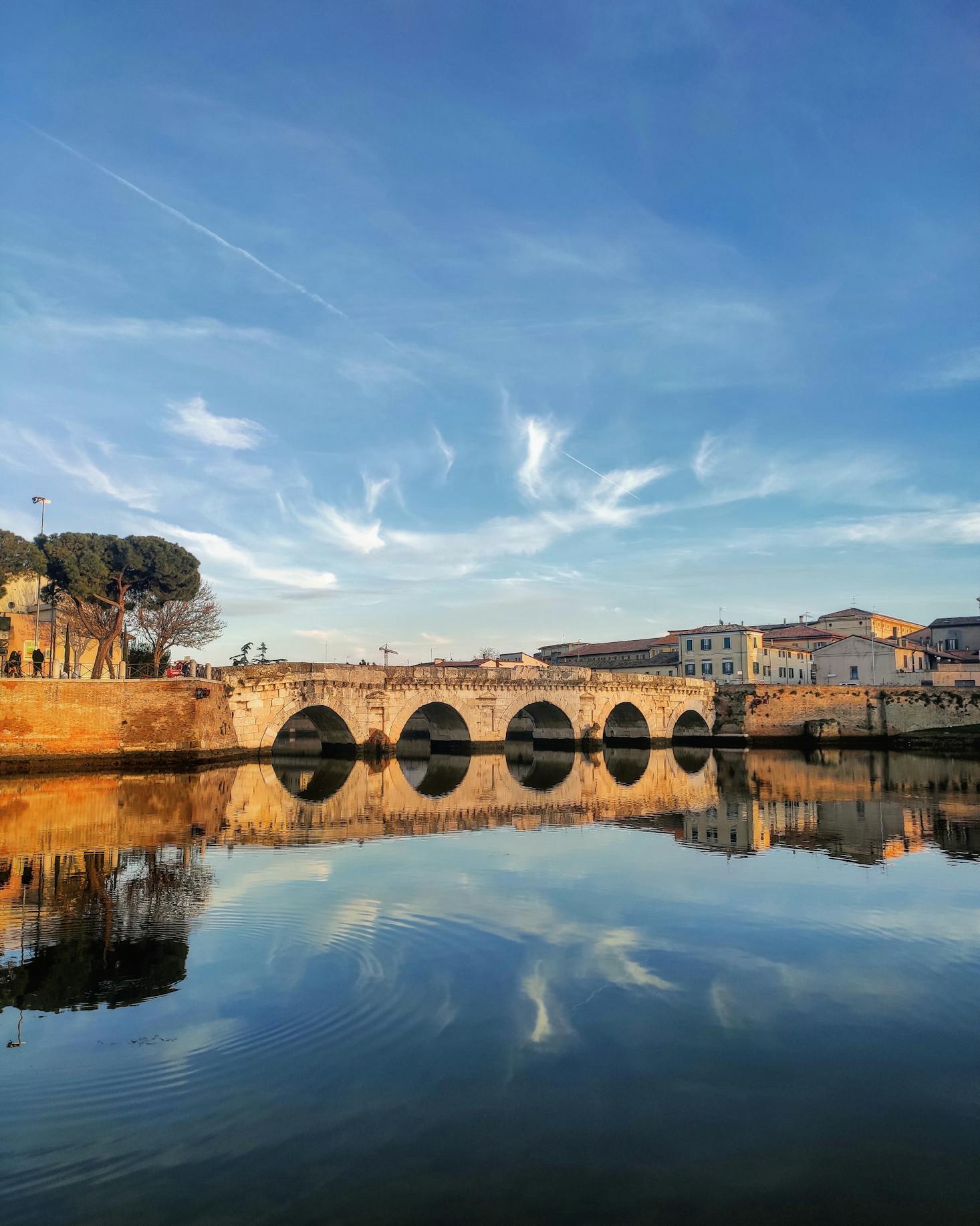 Roman bridge in Rimini, Italy