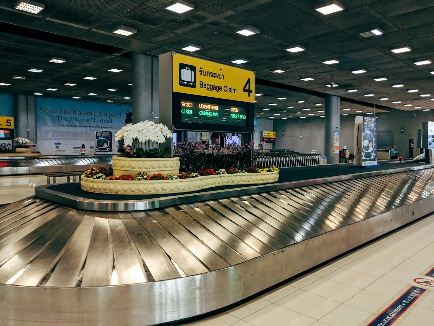 Baggage carousel in Bangkok Airport, Thailand