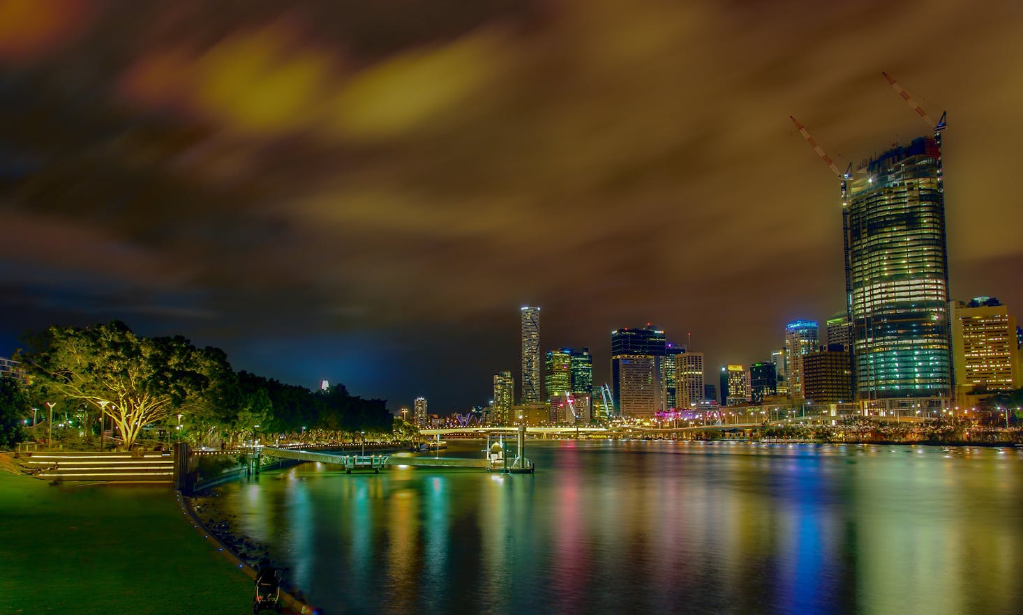 River view in Brisbane at night