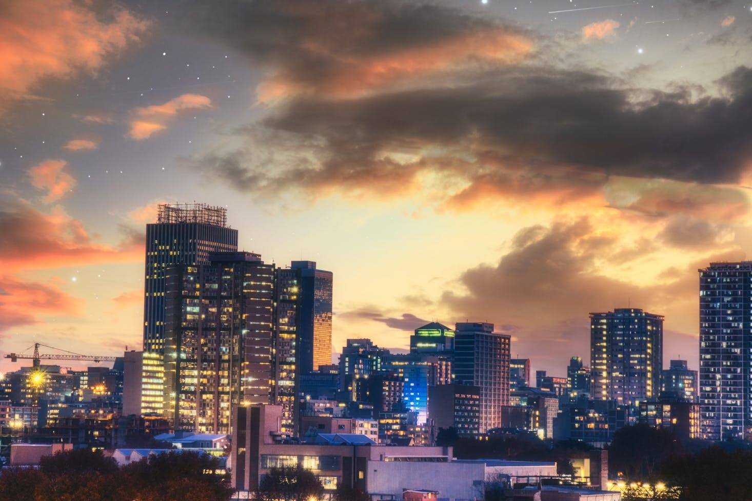 Tower buildings in Johannesburg, South Africa