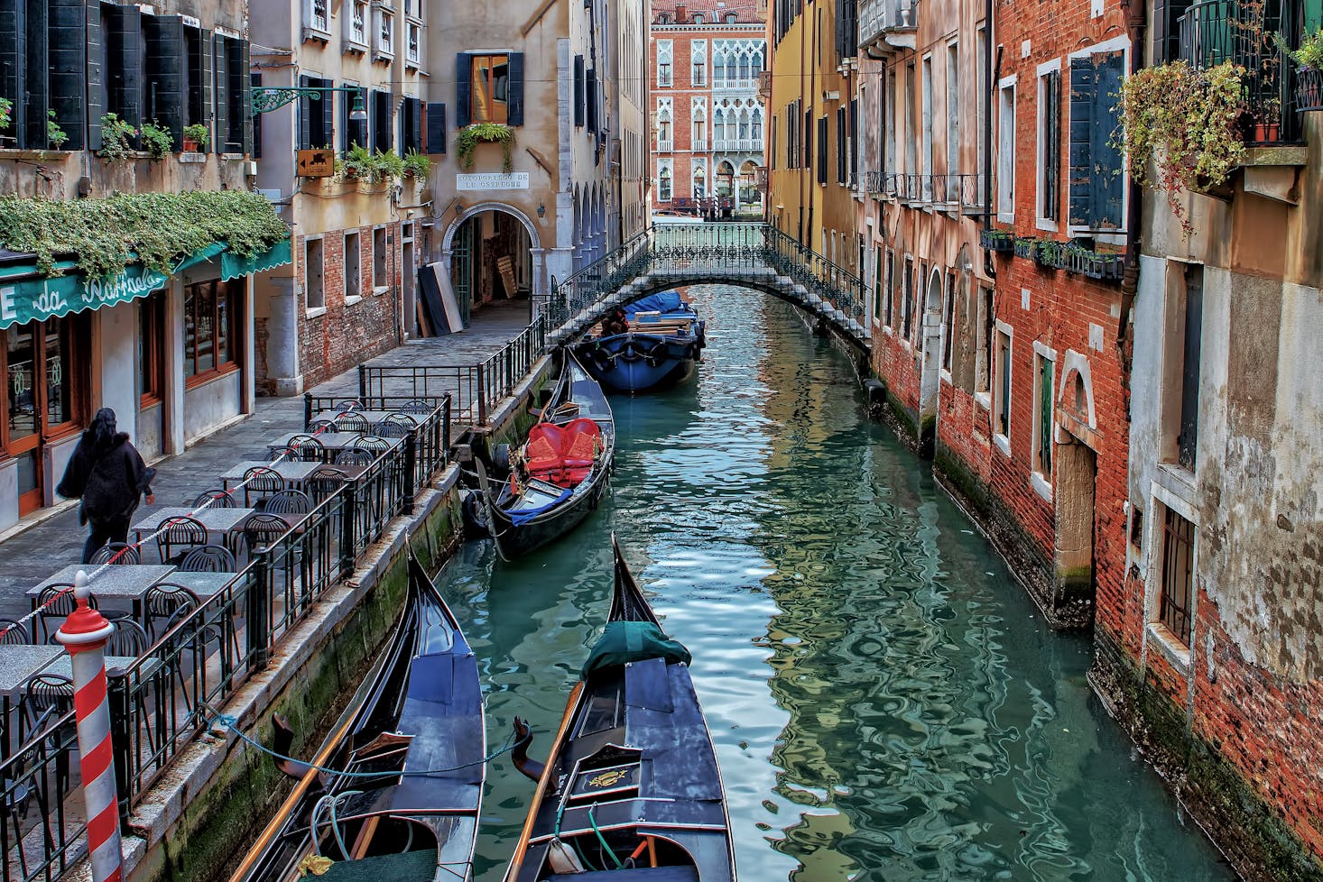 Narrow canal in Venice