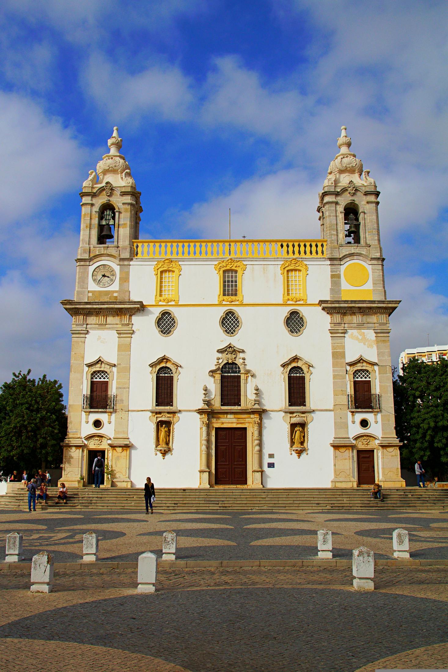 Exterior of the Carmo Convent in Faro, Portugal