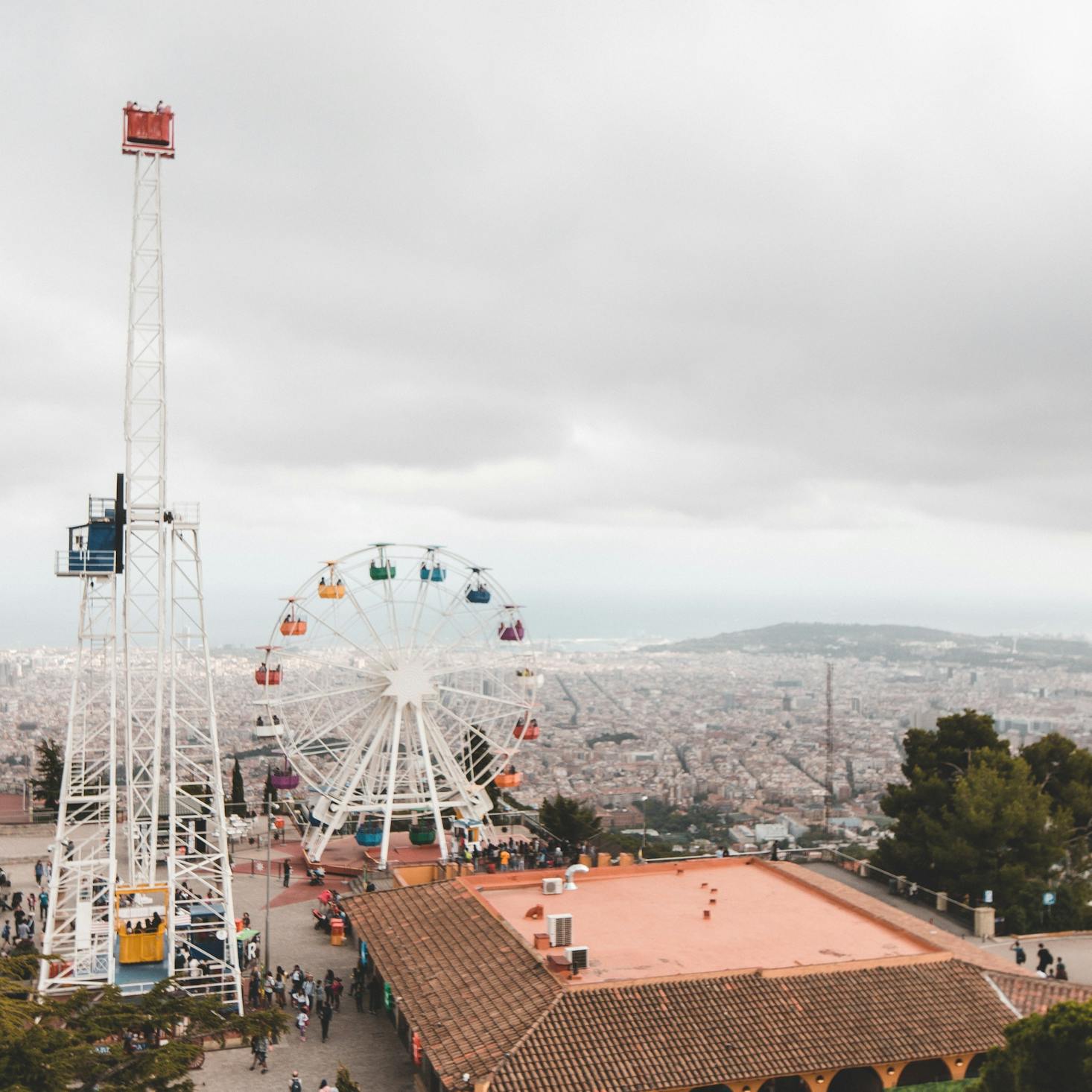 Amusement park in Barcelona, Spain