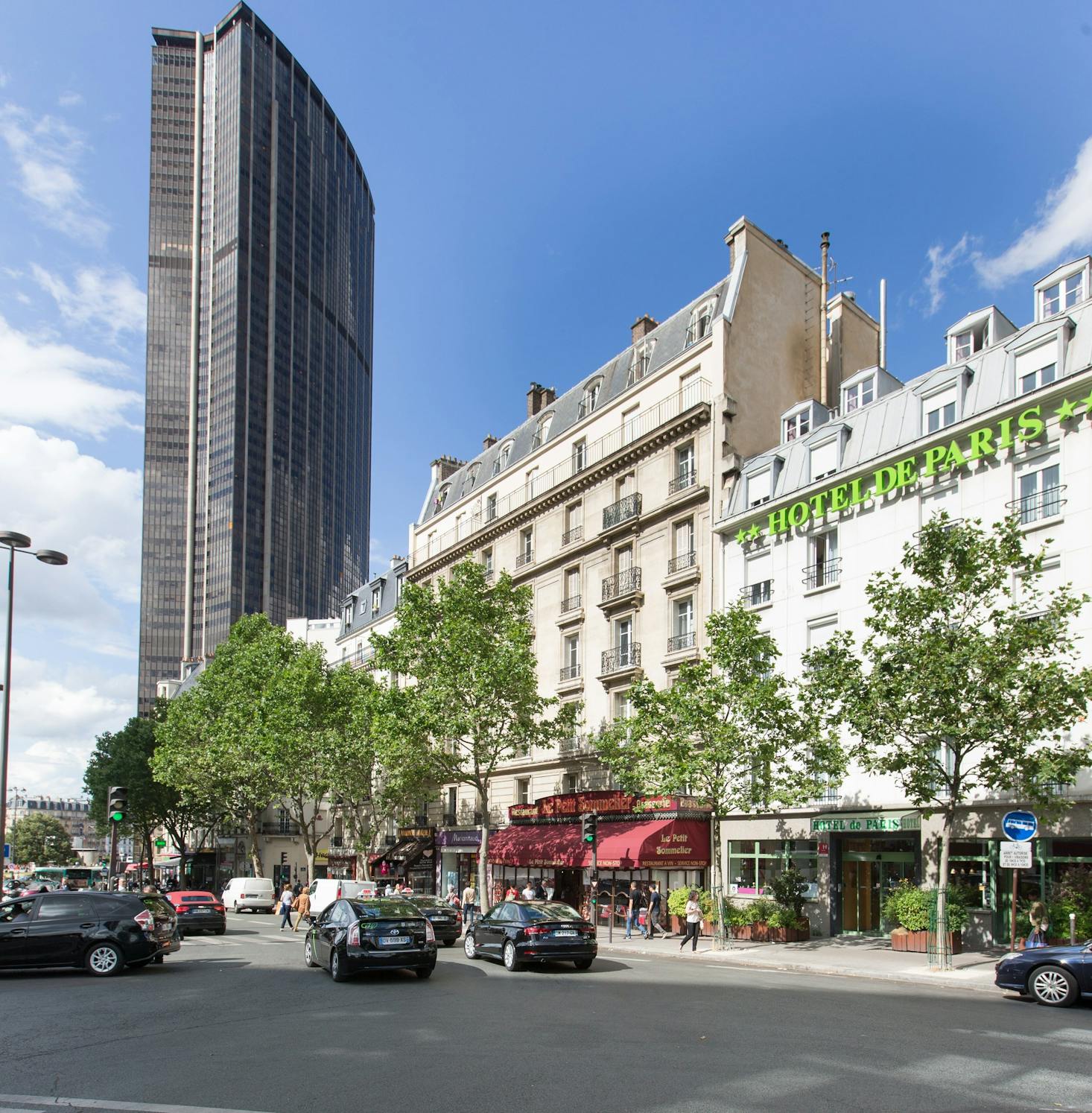 Street view near Gare Montparnasse in Paris