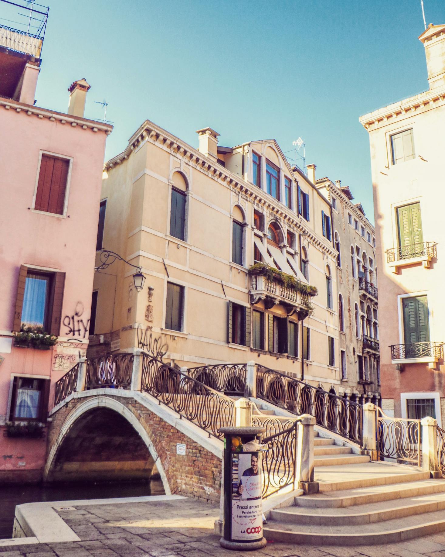 Bridge and hotel in Venice