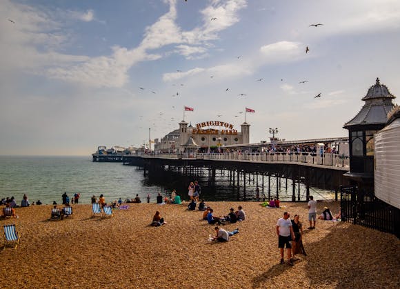 Brighton pier and beach
