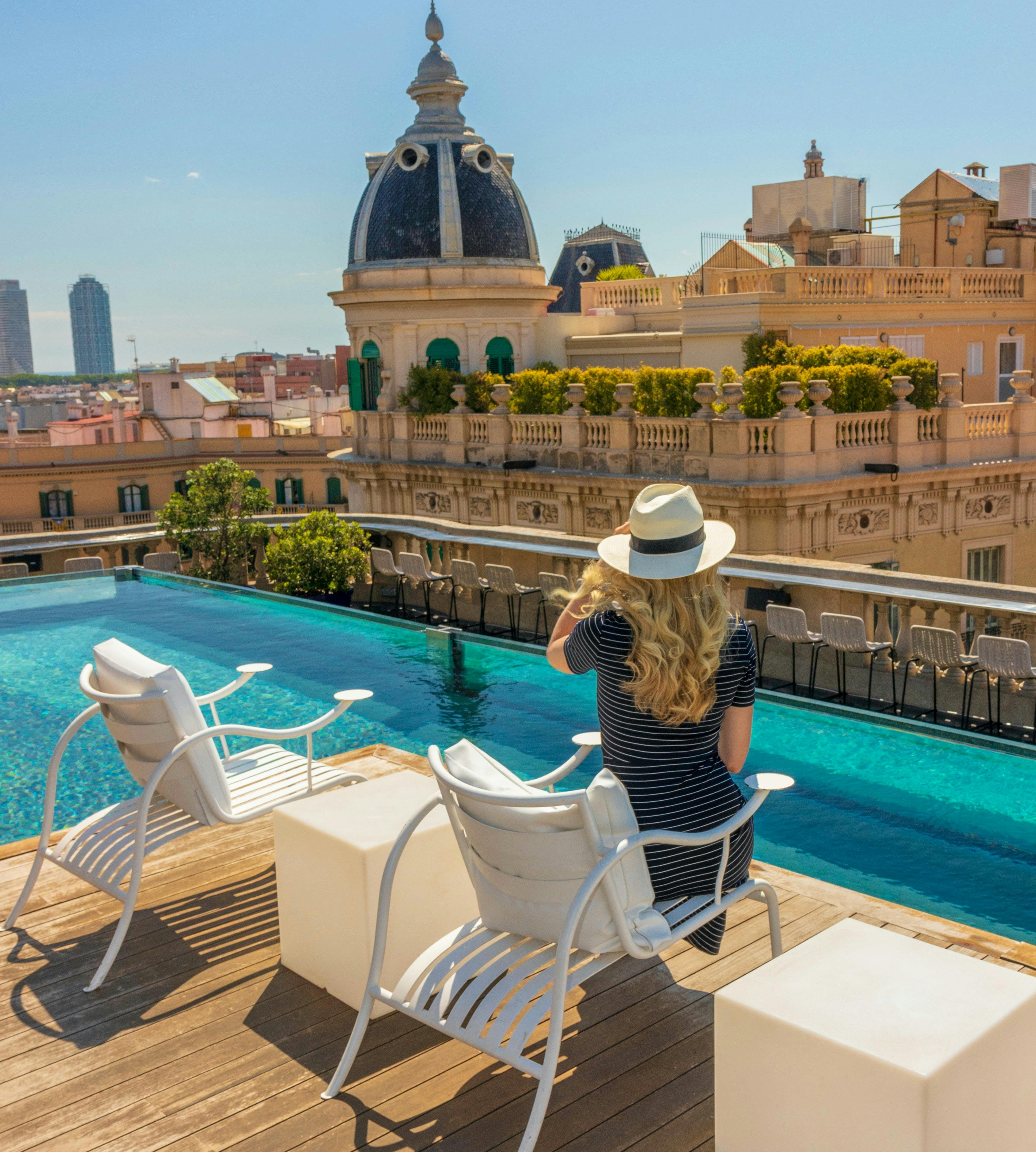 Hotel swimming pool in Barcelona