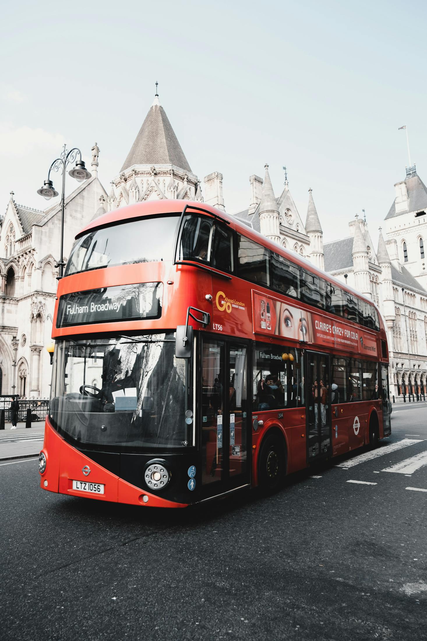 Red double-decker bus near London Victoria Coach Station