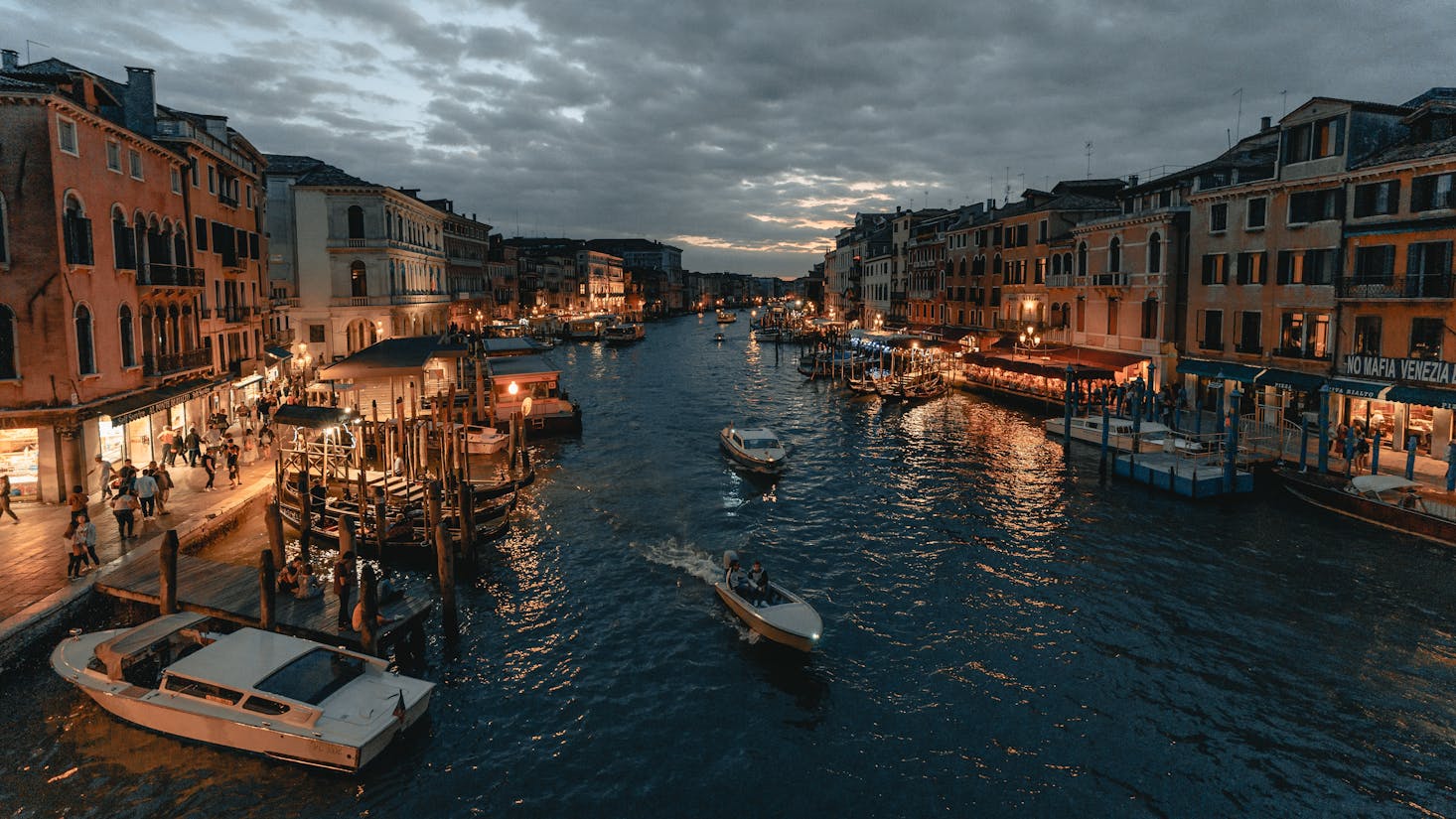 Venice Grand Canal at night