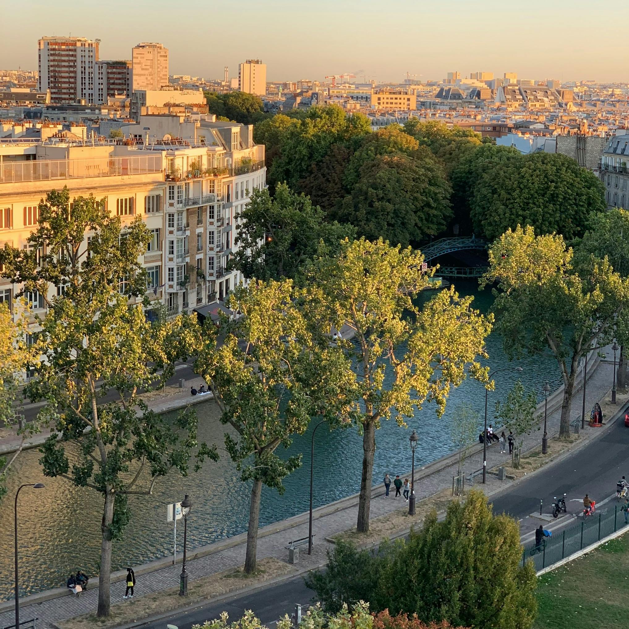 Canal Saint-Martin at sunset