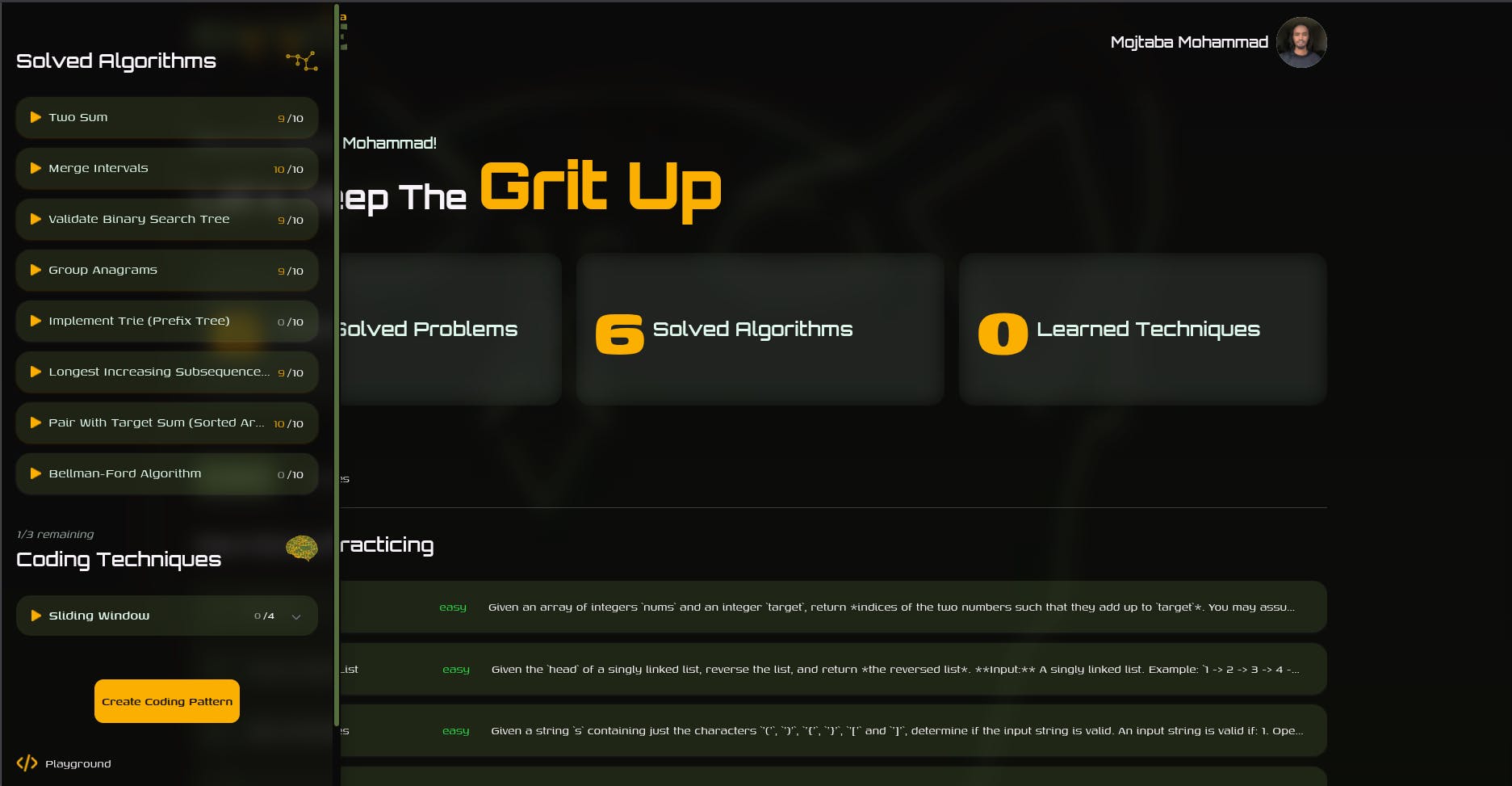 Gritze Dashboard