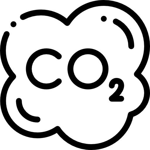 Black line art CO2 cloud