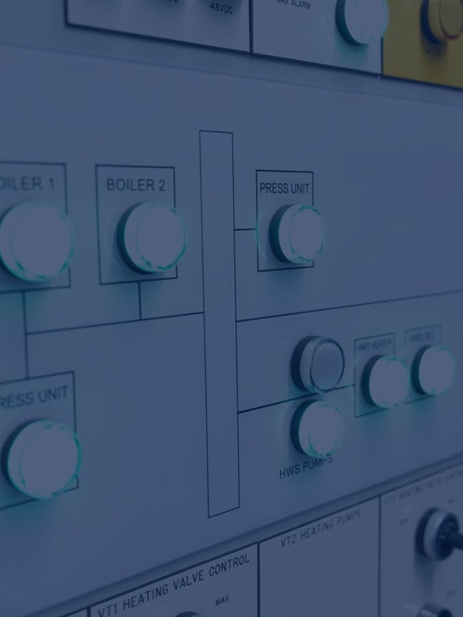Close up image of control panel