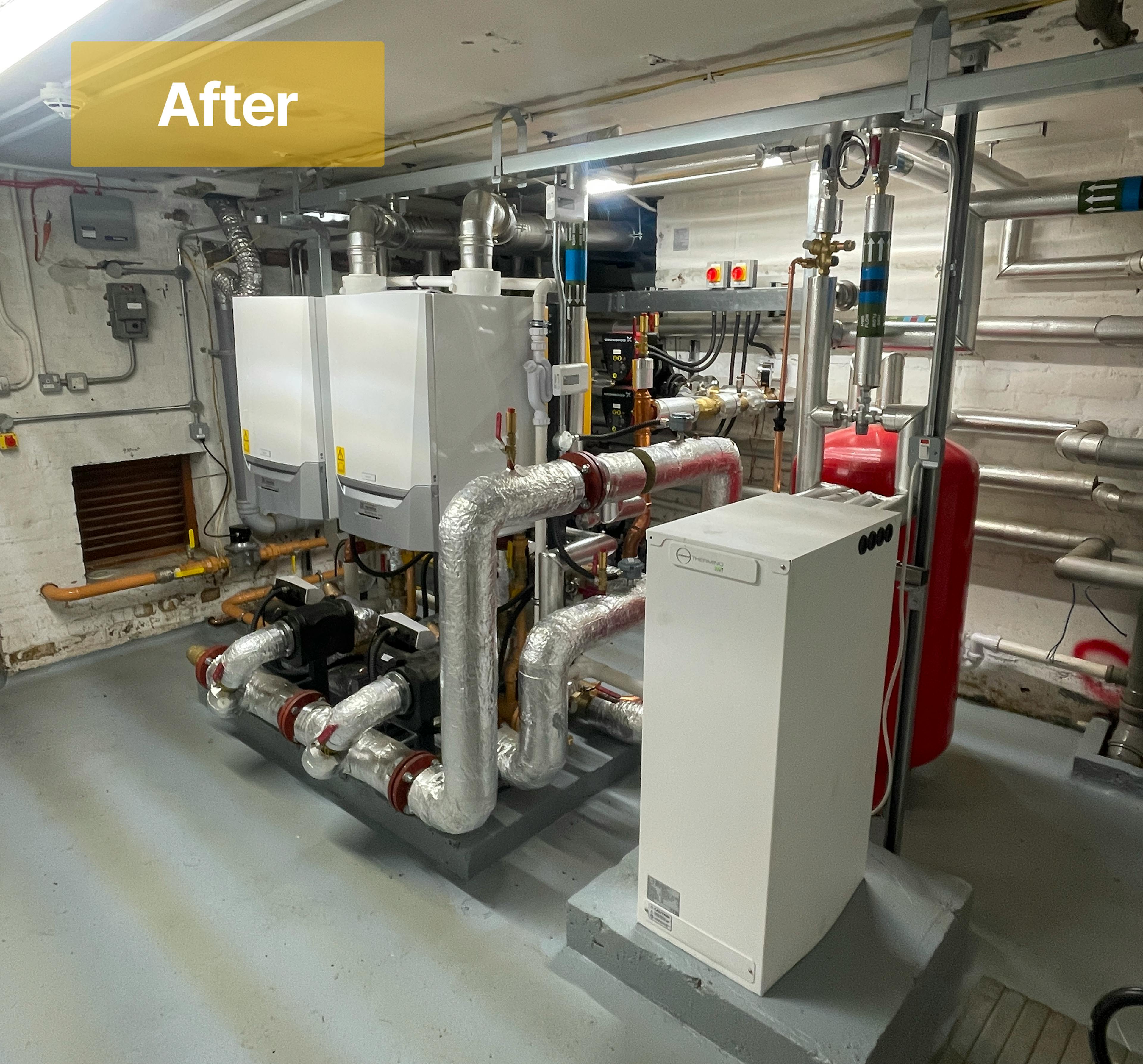 After picture of refurbished plantroom