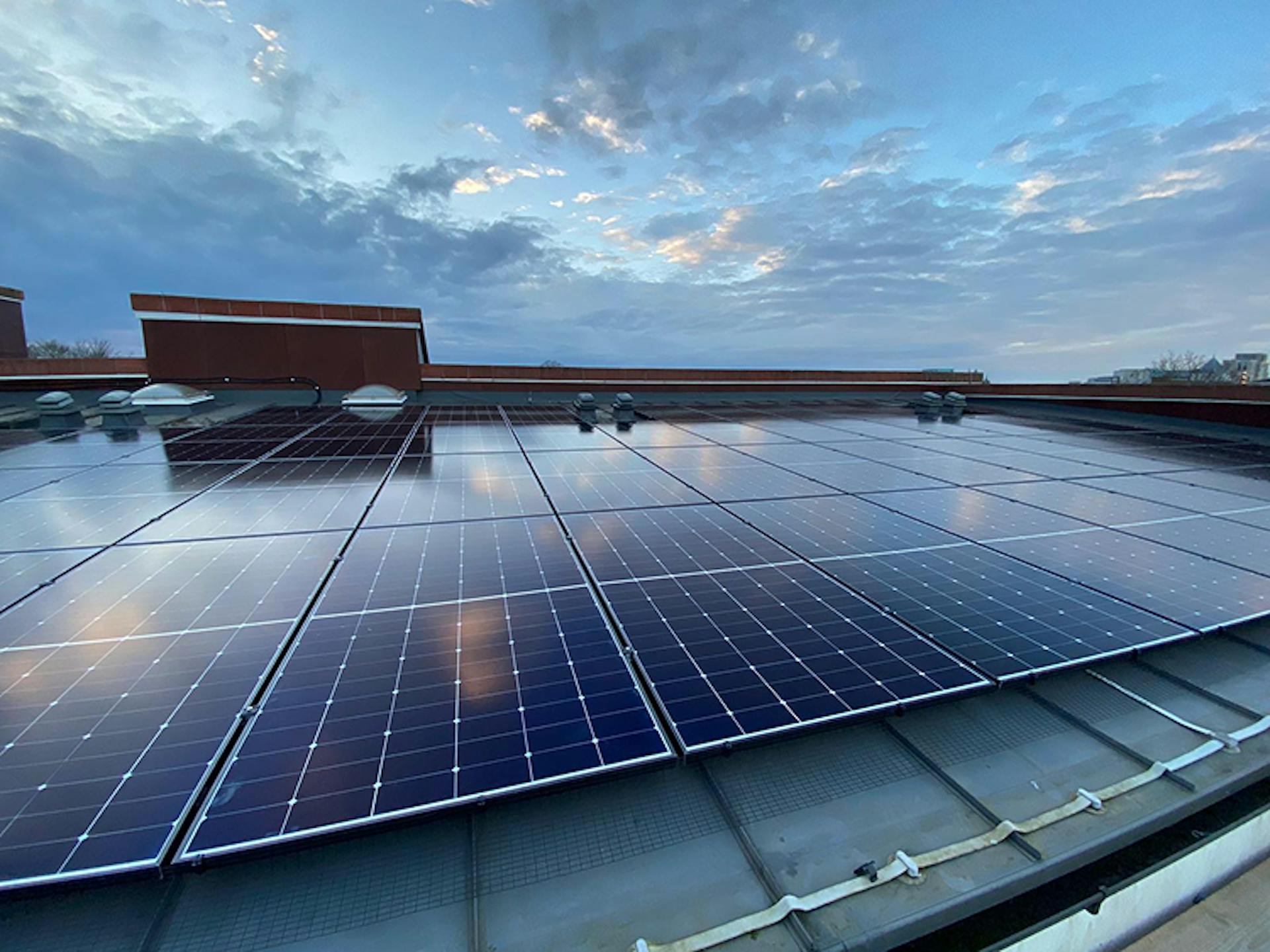 Solar array at Ashby Court