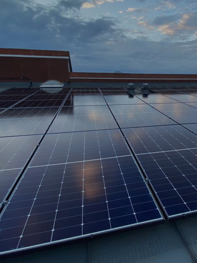 Solar array at Ashby Court