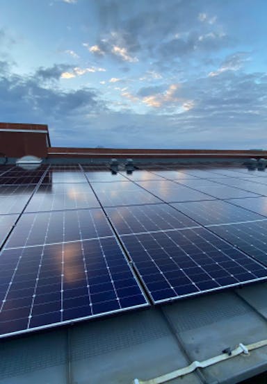 Solar array at Ashby Court