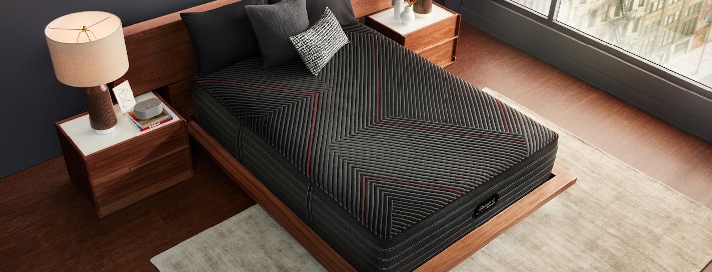 Beautyrest Black mattress in a bedroom