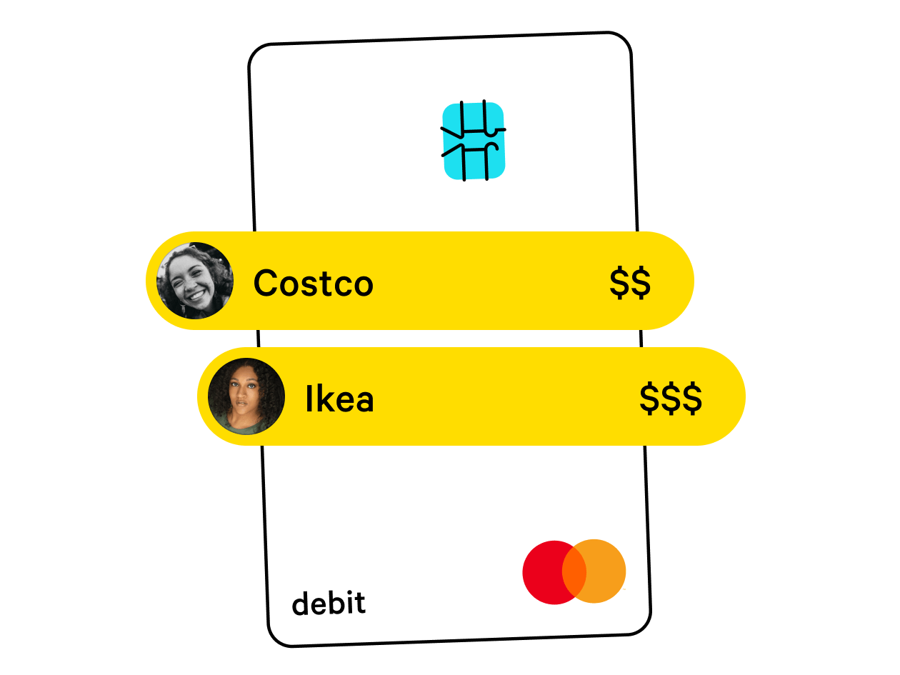 Use Braid debit cards to pay together