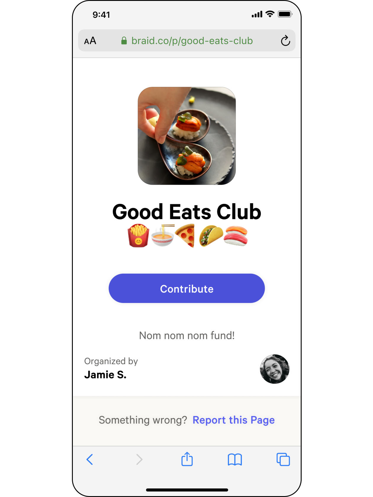 Illustration of a Braid Pool Page on the web