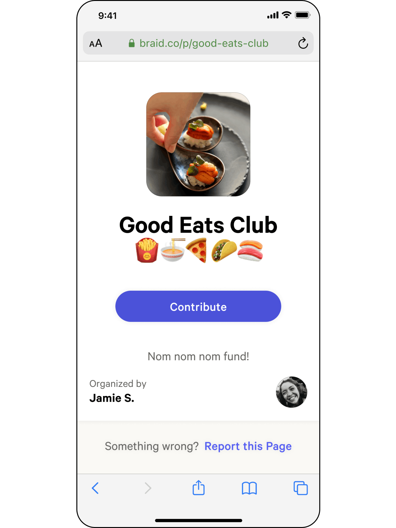 Illustration of a Braid Pool Page on the web